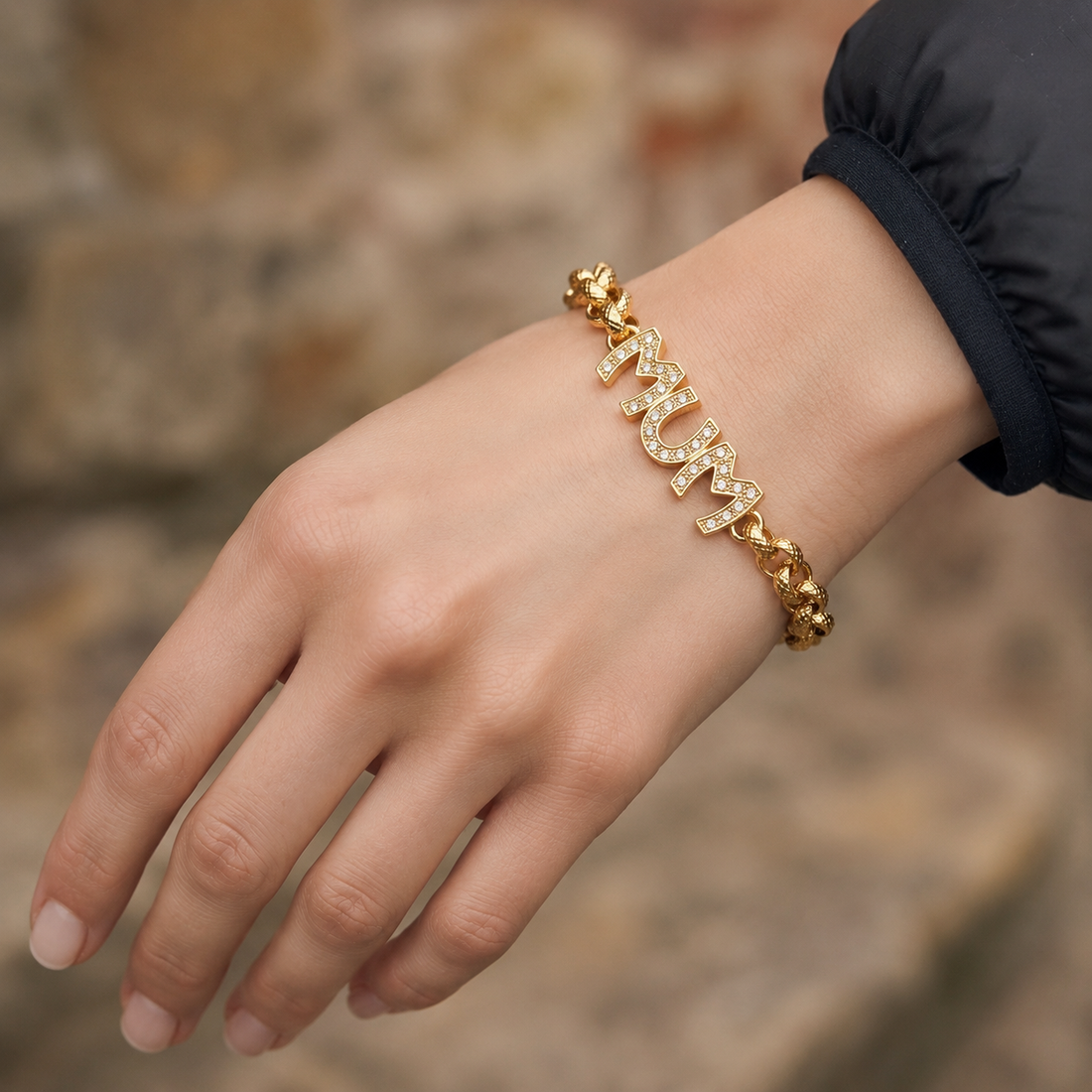 Gold Mum Belcher Bracelet 8mm