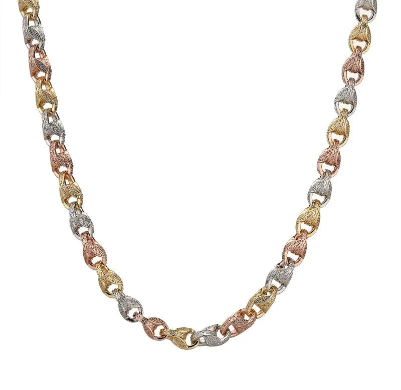 12mm three-tone tulip chain