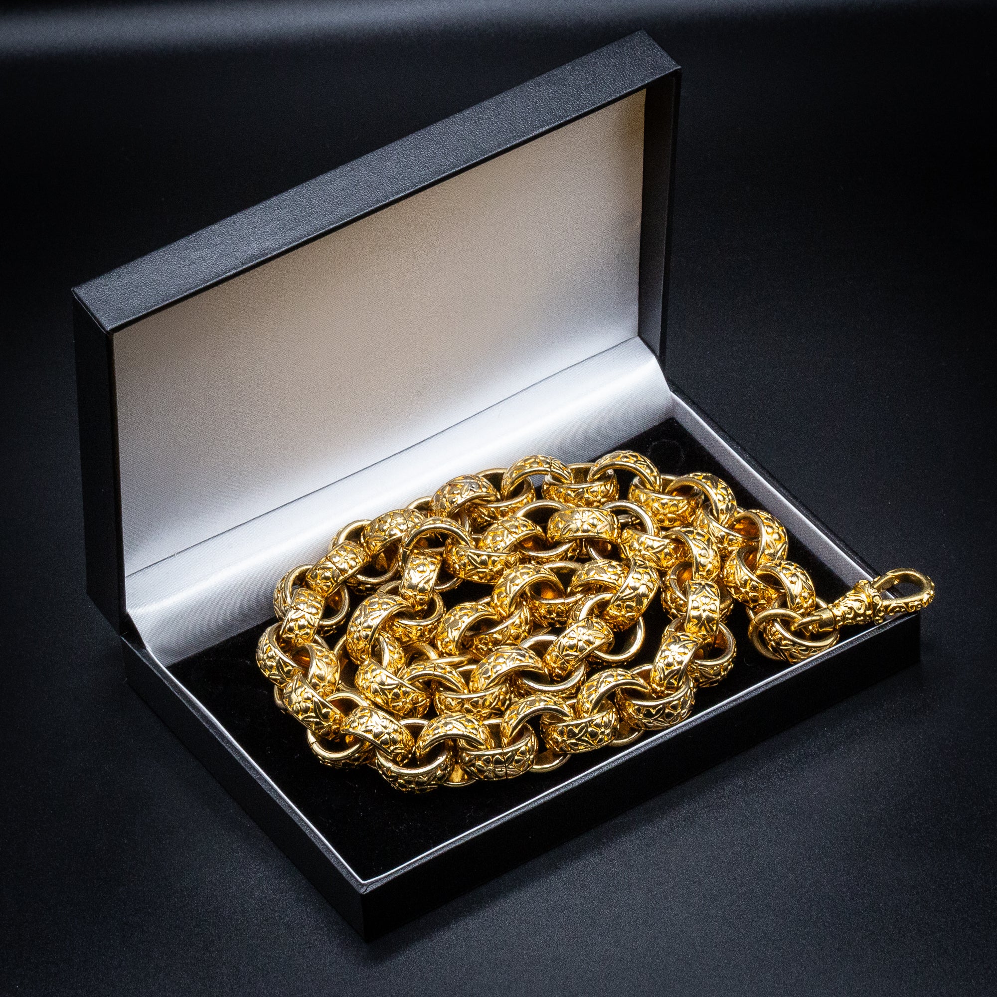 20mm Gold XXL Ornate Belcher Chain 28 inch