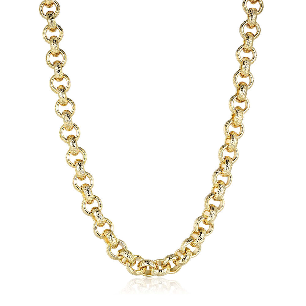 Big Gold Belcher Chain with Diamond-Cut Pattern