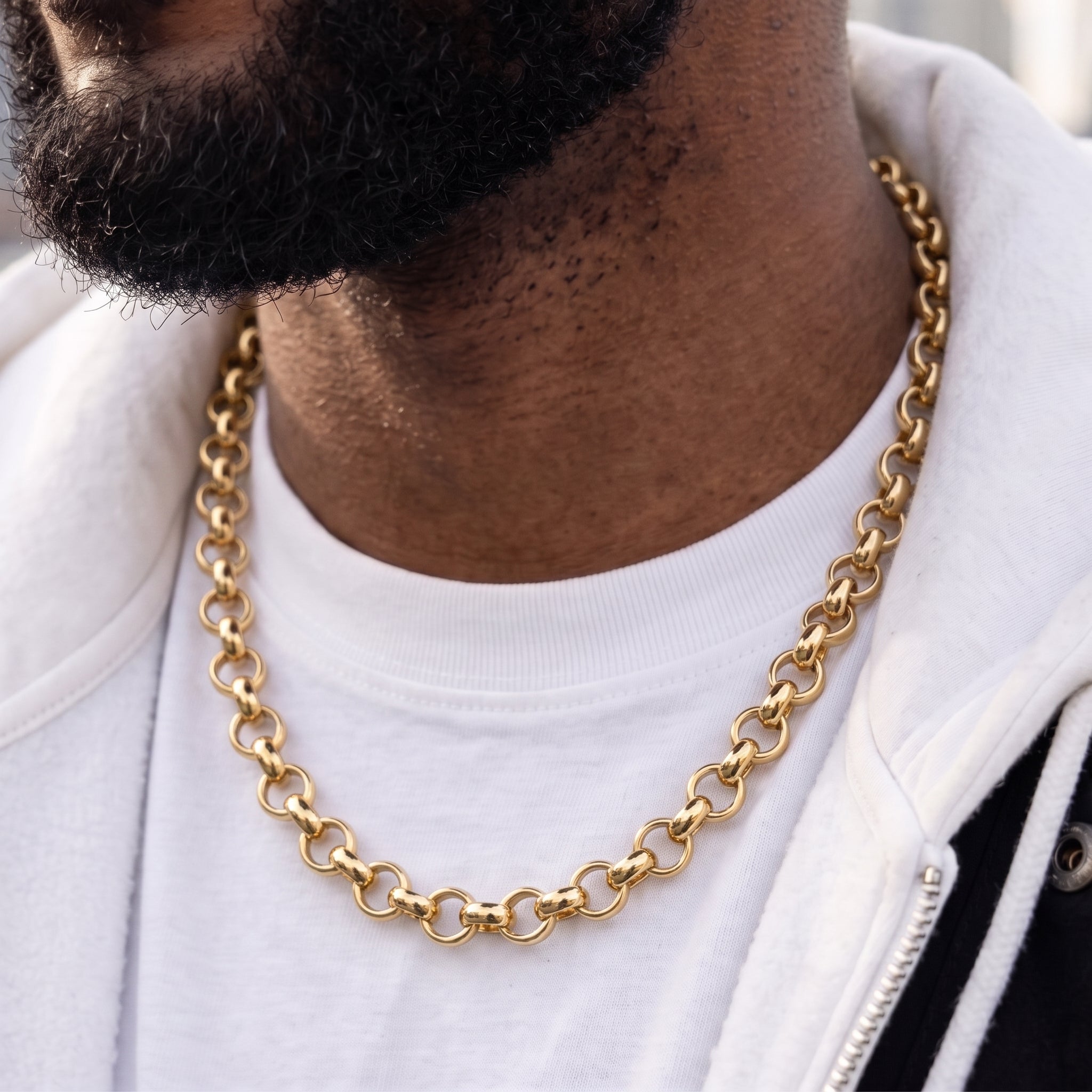New 10mm Gold Classic Belcher Chain - 30 Inch