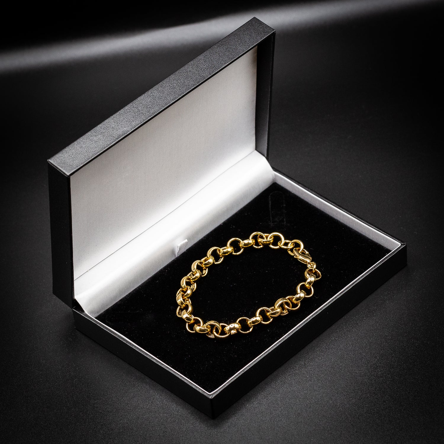 10mm Gold Belcher Bracelet Classic 6 Inches