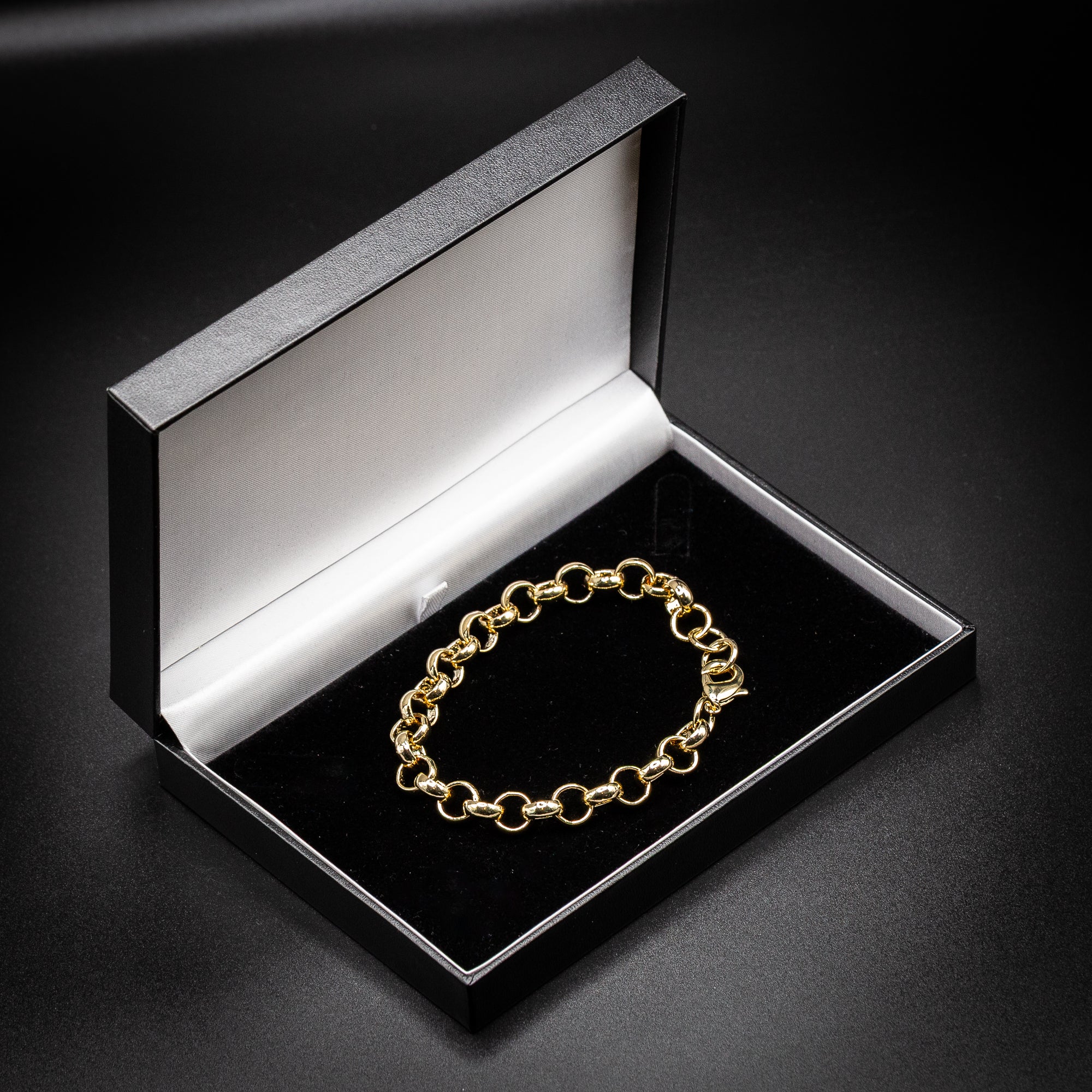 10mm Gold Belcher Bracelet Classic 9 Inch