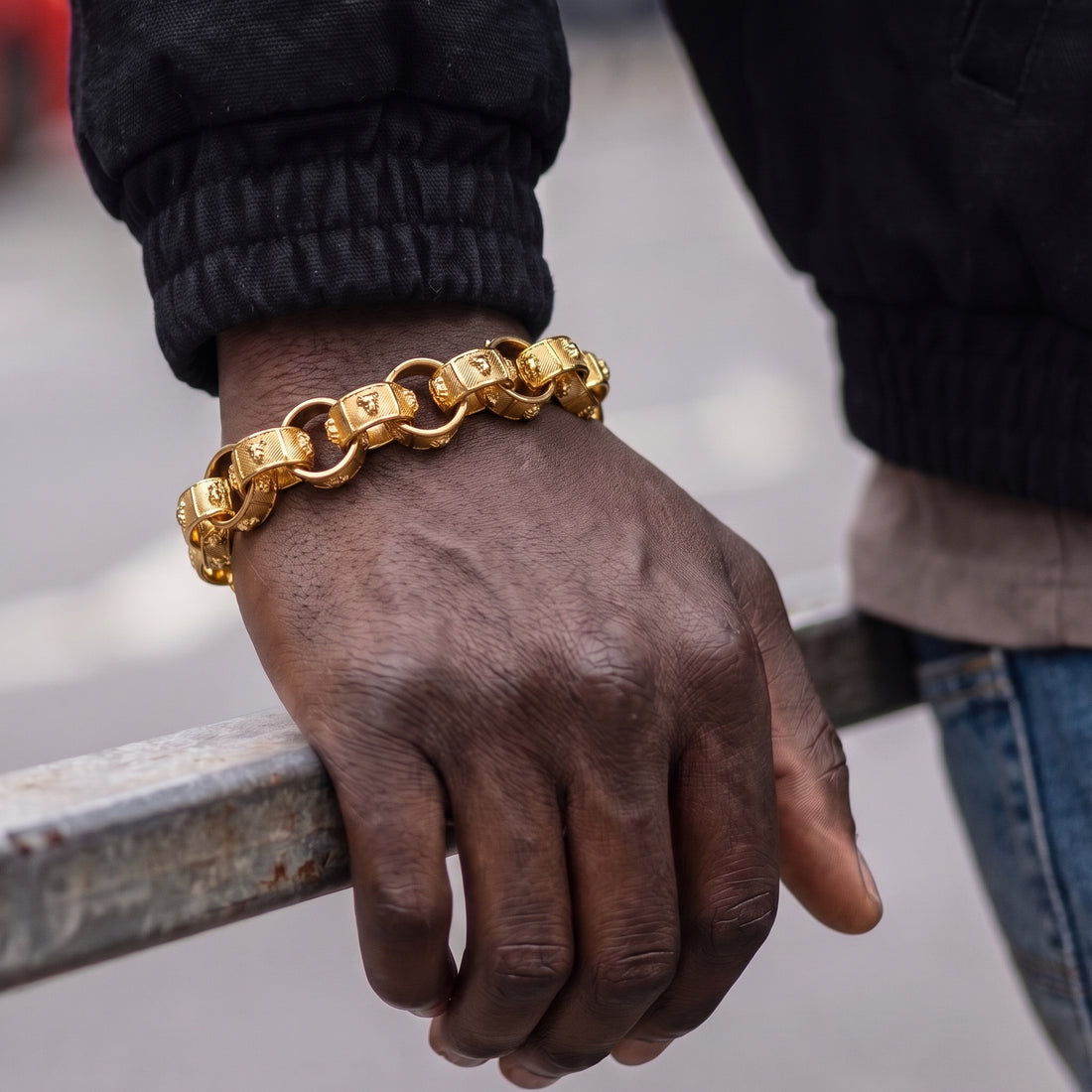 Gold Bulldog Belcher Bracelet 20mm