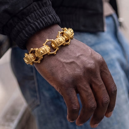 Gold Bulldog Belcher Bracelet 20mm