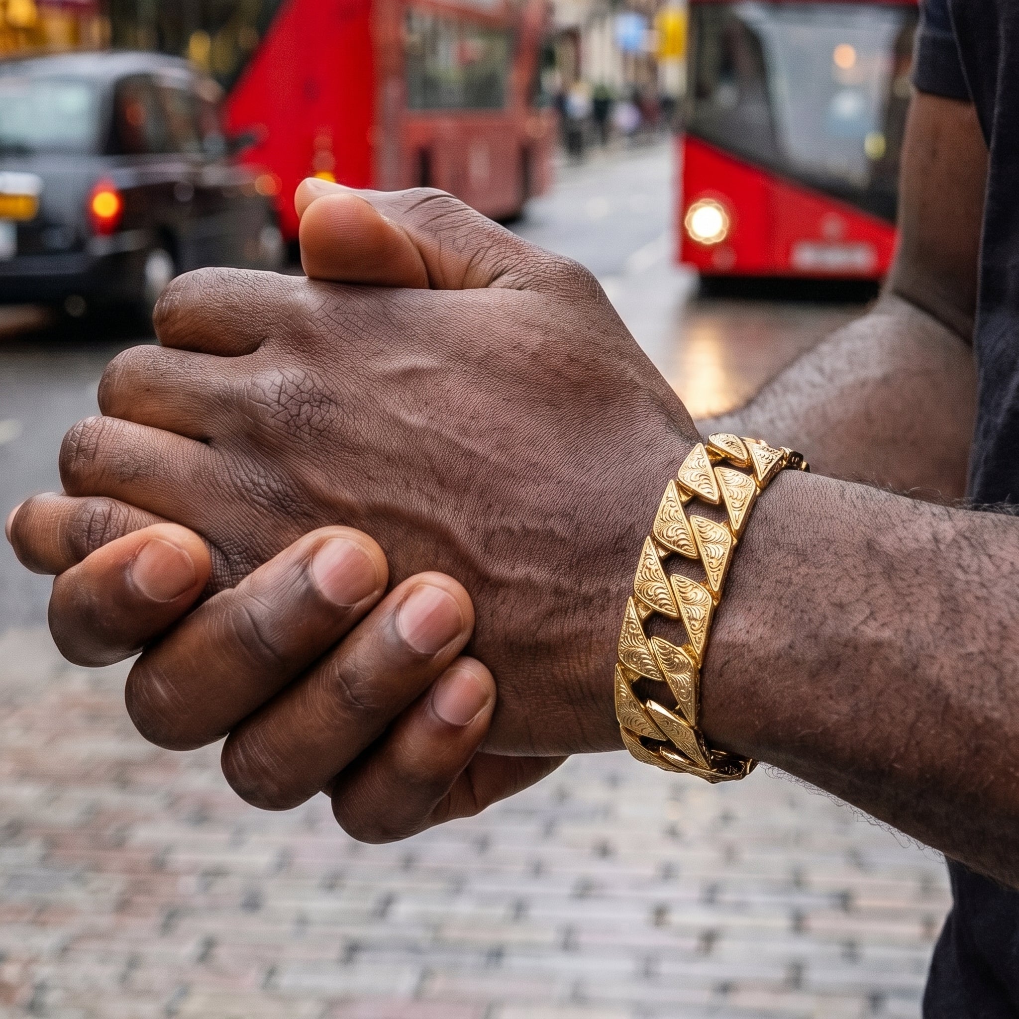 Gold Ornate Chaps Bracelet 26mm