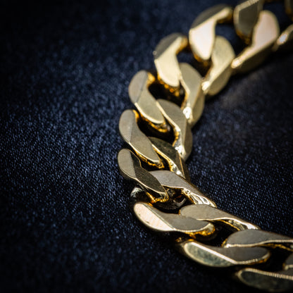 9mm Gold-Filled Bonded Cuban Curb Bracelet – 8 Inches