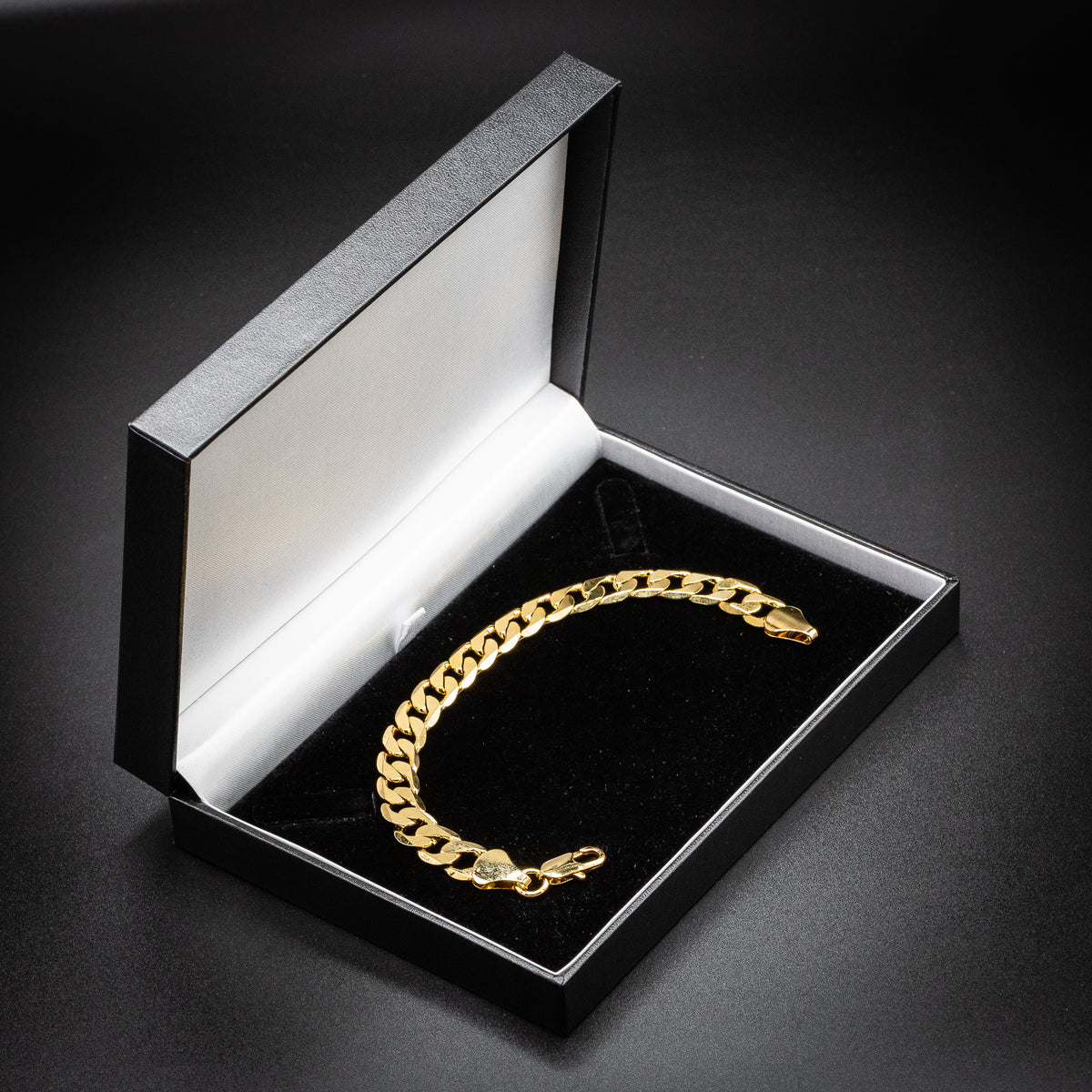 Gold Cuban Curb Chain, Bracelet &amp; Set 9mm