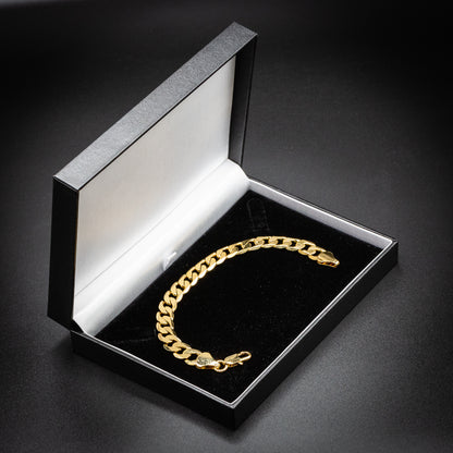 Gold Cuban Curb Chain, Bracelet &amp; Set 9mm
