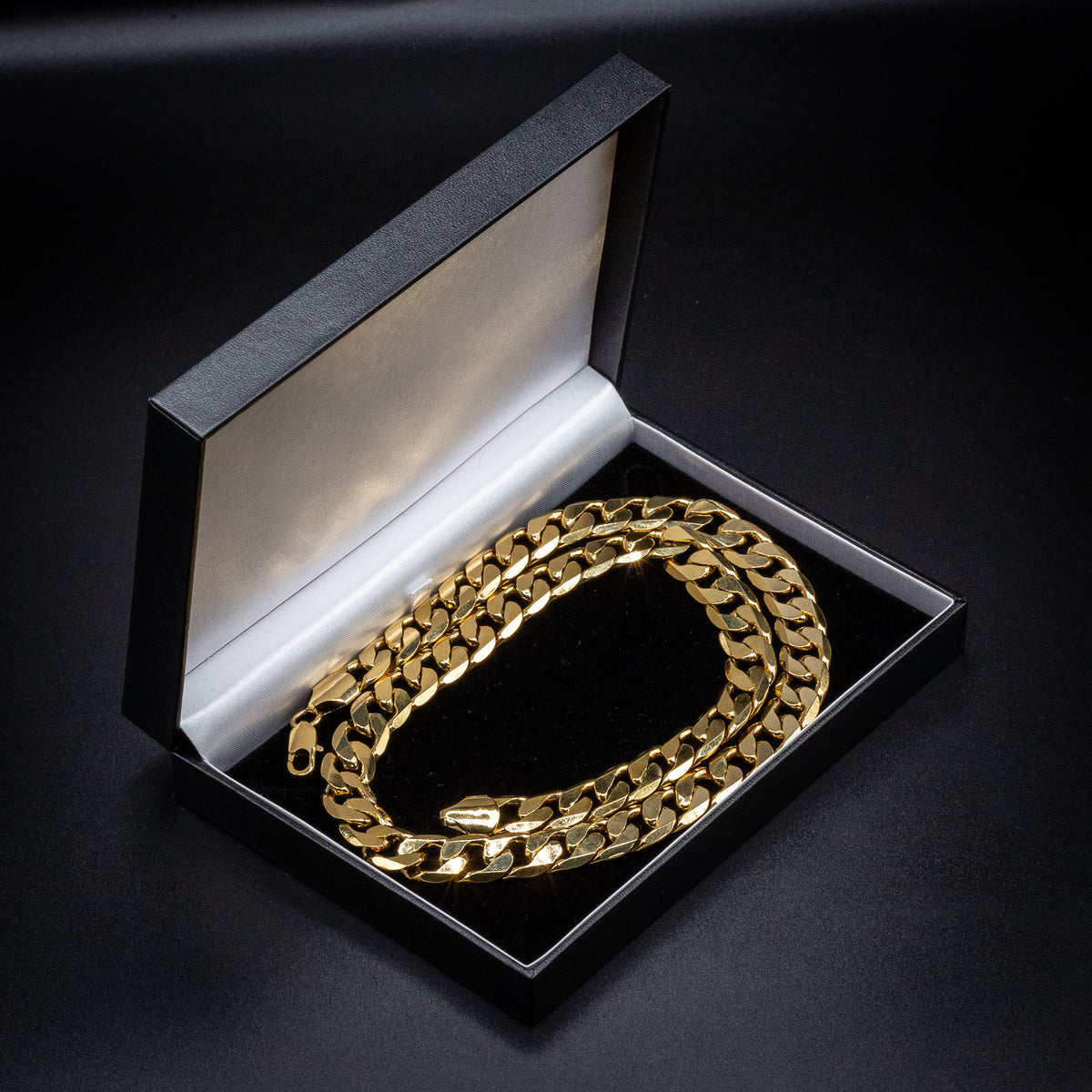 Gold Cuban Curb Chain, Bracelet &amp; Set 9mm