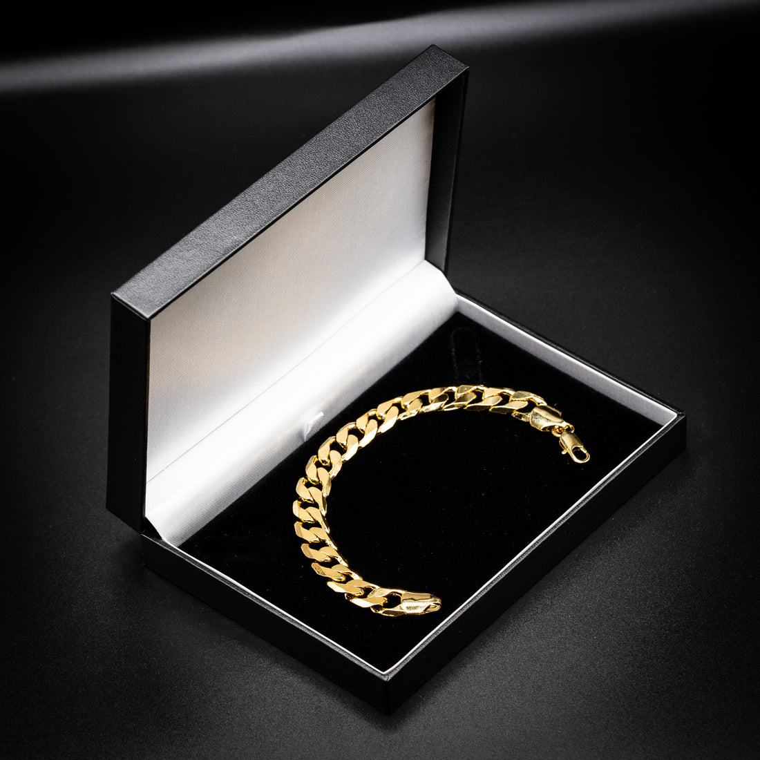 12mm gold Cuban curb bracelet