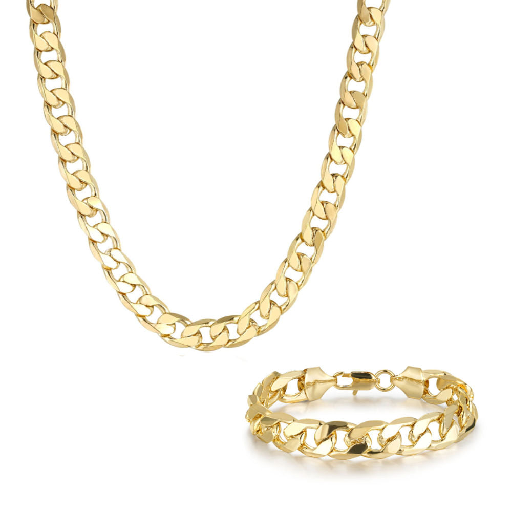 12mm Gold Filled Cuban Link Chain, 24 Inches Long