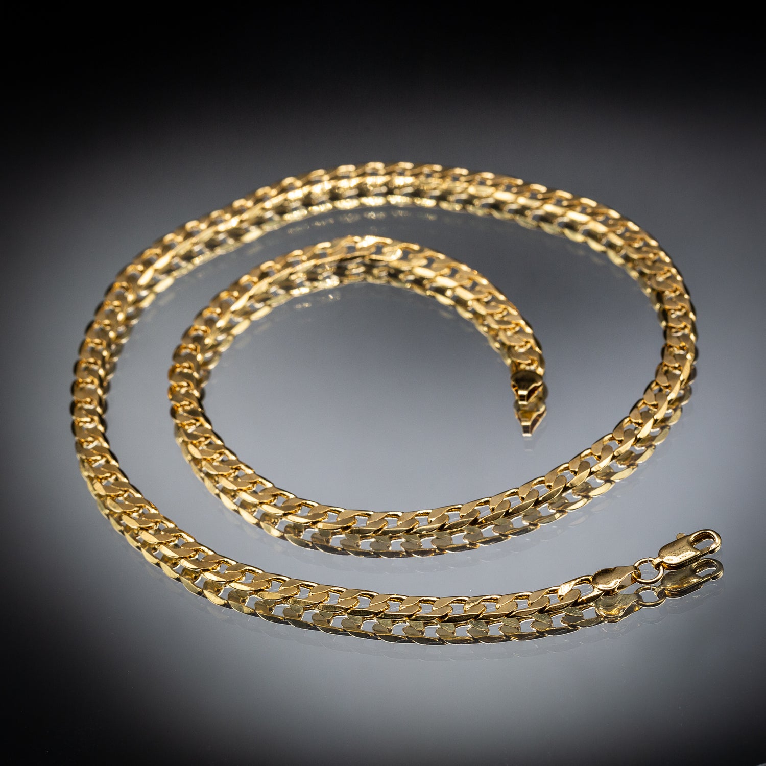 6mm Gold Cuban Curb Chain - 24 Inches