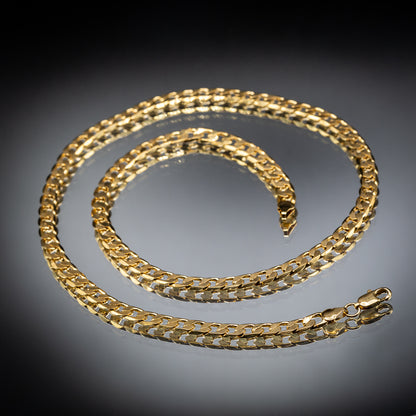 6mm Gold Cuban Curb Chain - 24 Inches