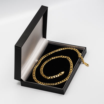 6mm Gold Cuban Curb Chain - 24 Inches