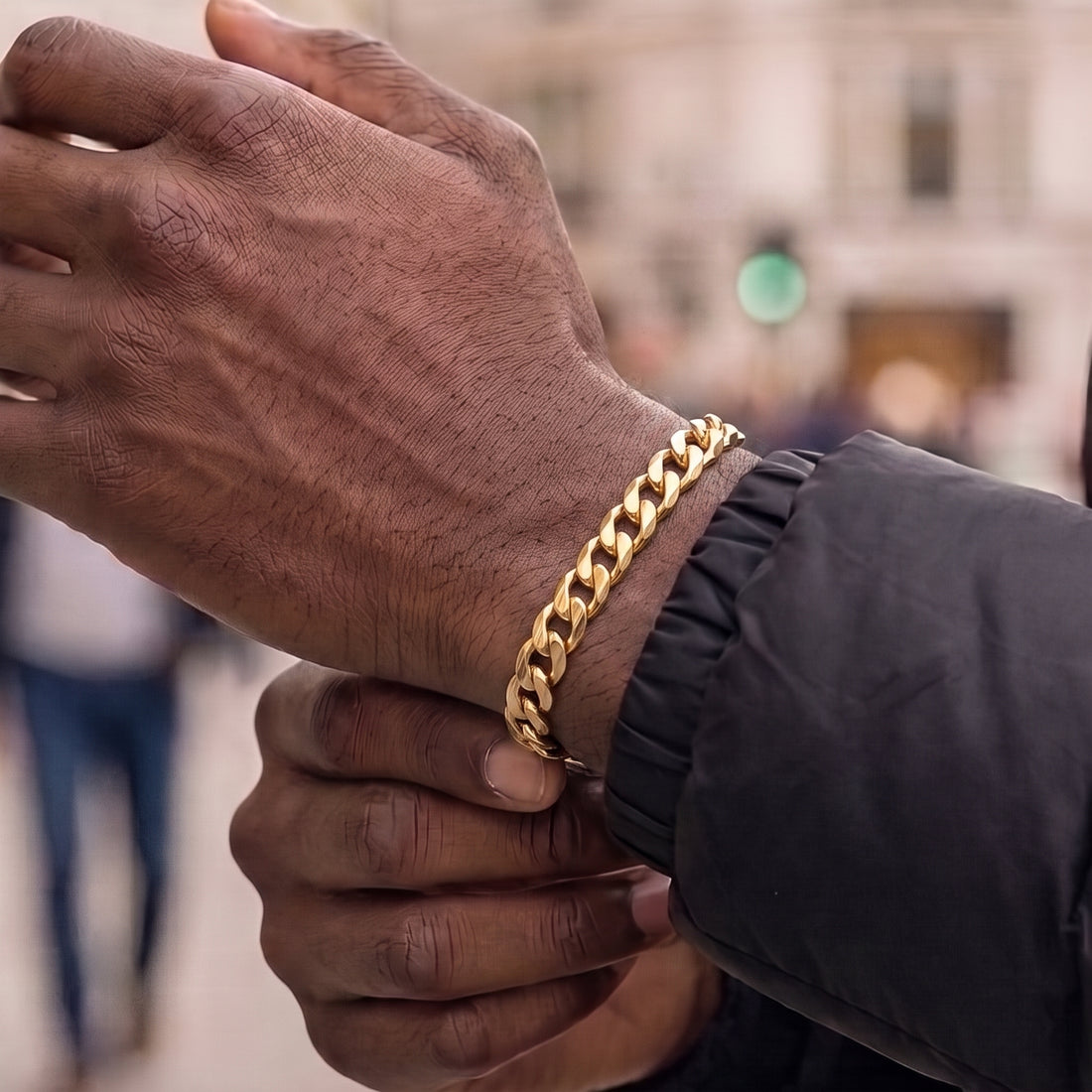 Gold Curb Bracelet 6mm