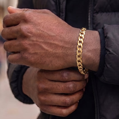 Gold Curb Bracelet 6mm