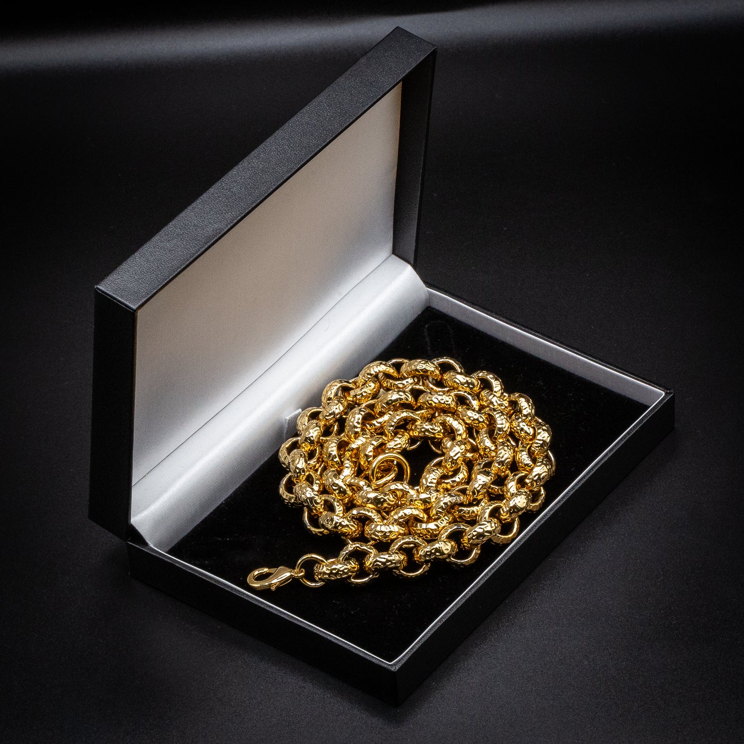 15mm 9ct Gold Filled Pattern Leopard Print Belcher Chain