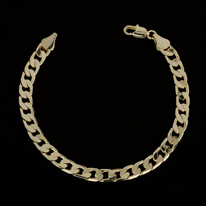 Small Gold Cuban Link Chain Set