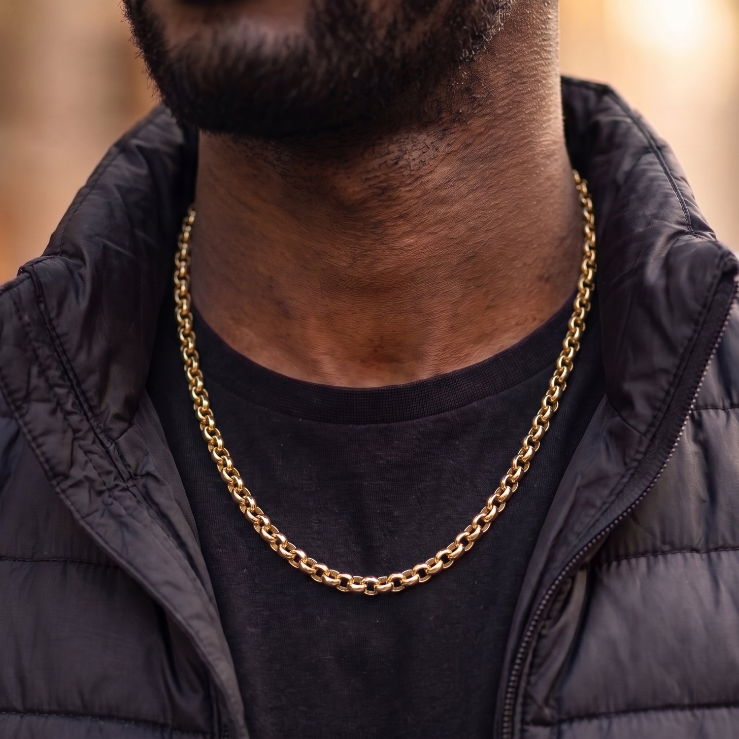 Gold Classic Smooth Belcher Chain 8mm