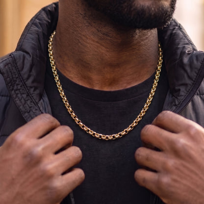 Gold Classic Smooth Belcher Chain 8mm