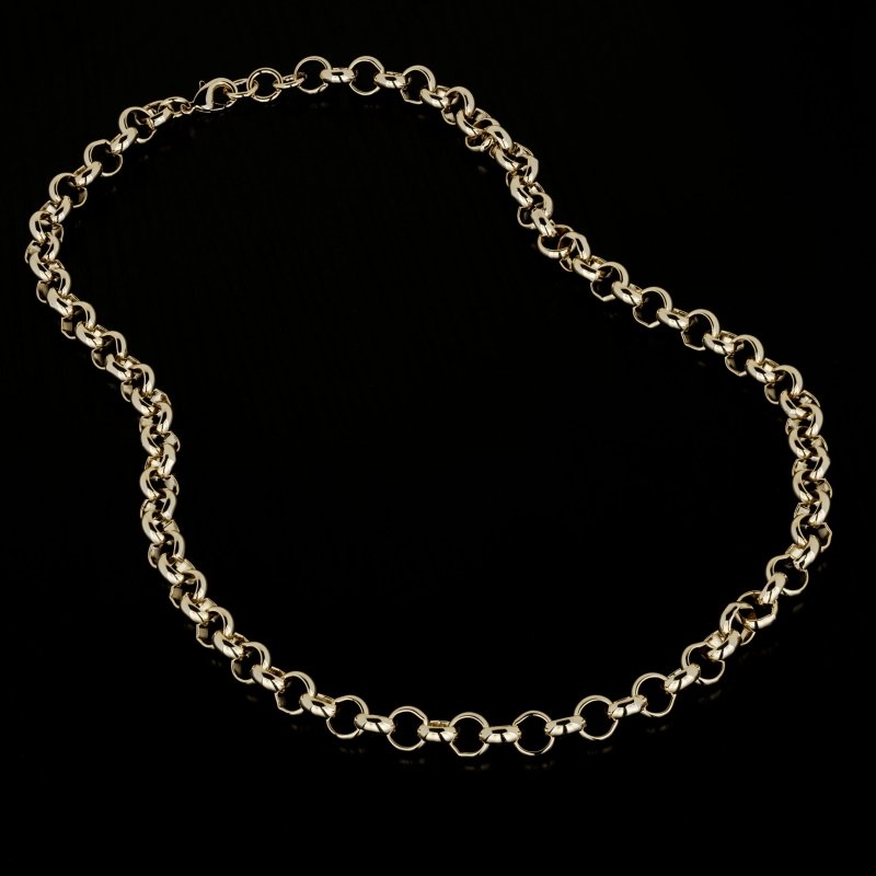 Elegant Gold Classic Belcher Chain and Bracelet Set