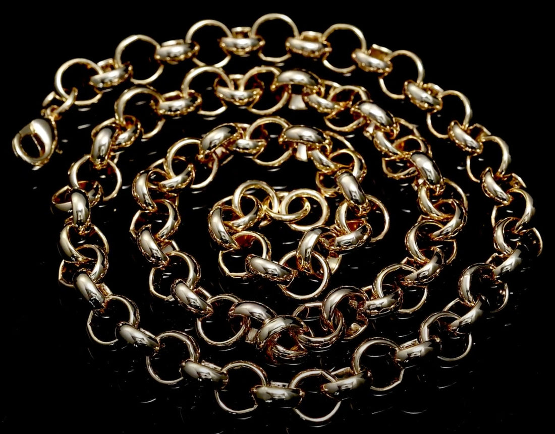 New 10mm Gold-Filled &amp; Bonded Classic Belcher Chain