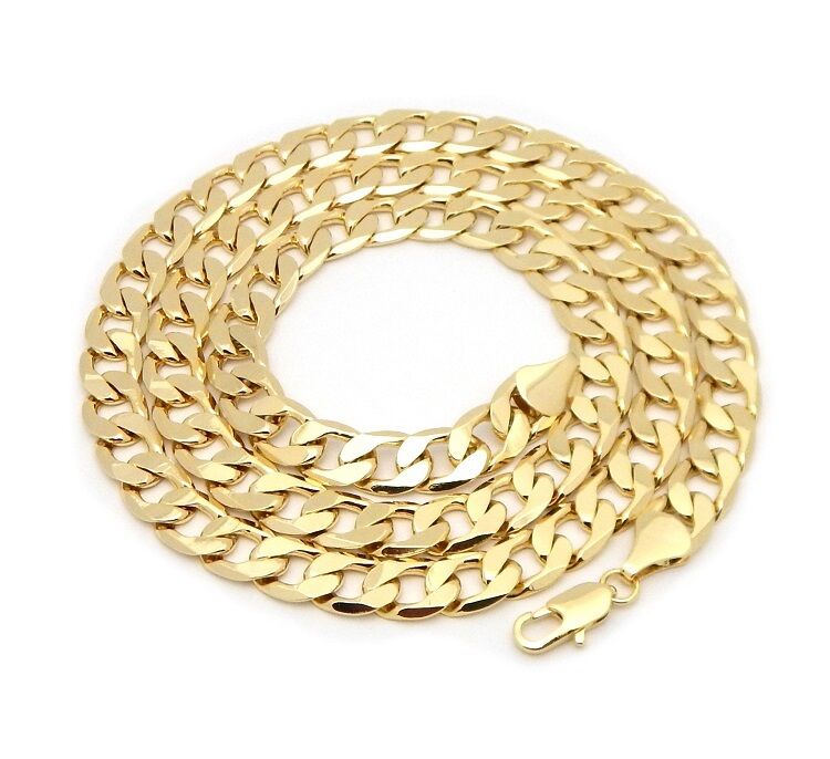 9mm Gold Filled Cuban Link Chain Necklace, 20 Inches Long