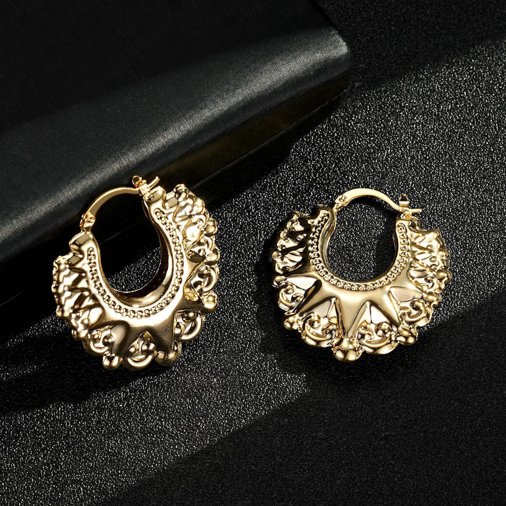 35mm Gold Round Gypsy Creole Lightweight Earrings