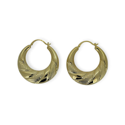 50mm Gold Round Gypsy Hoop Lightweight Earrings