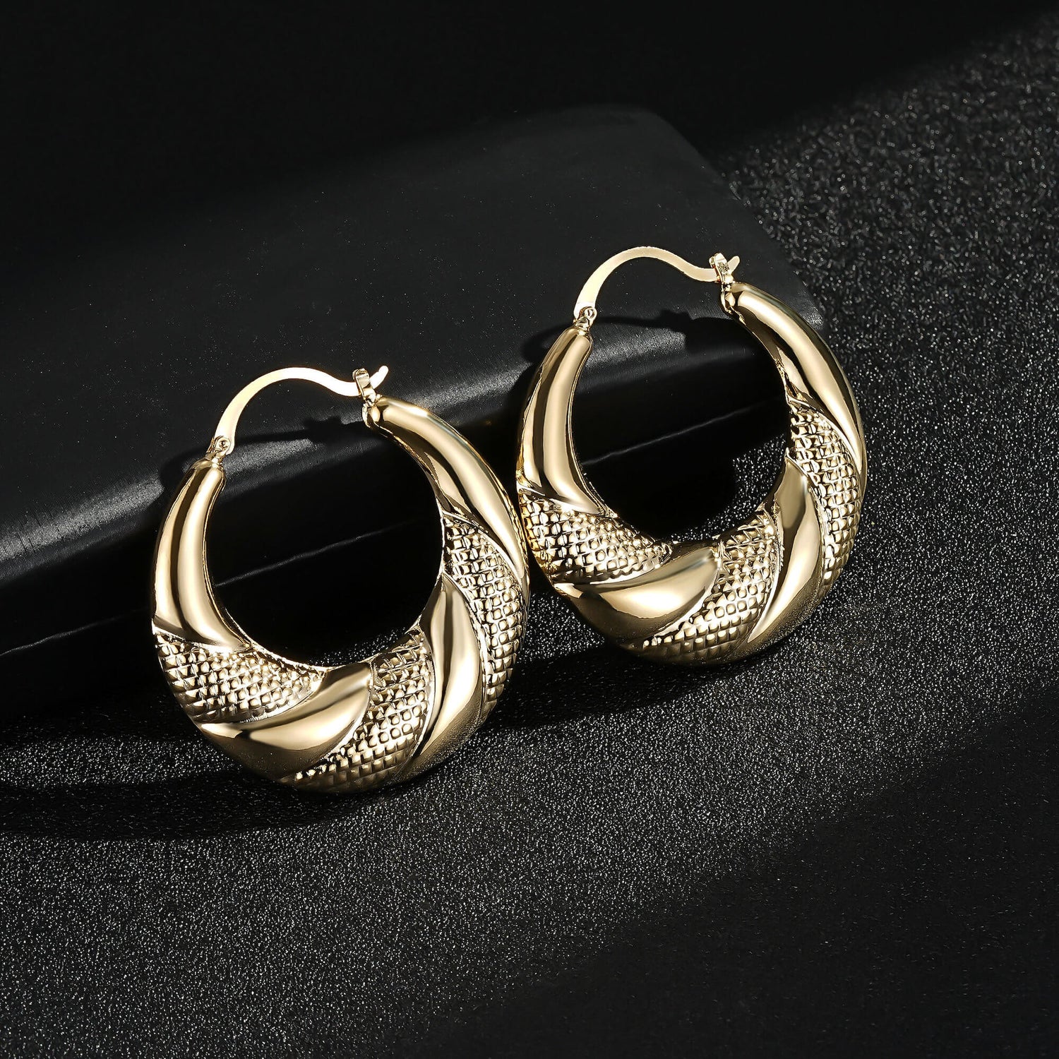 50mm Gold Round Gypsy Hoop Lightweight Earrings