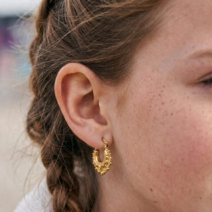 Gold Baby Gypsy Creole Earrings