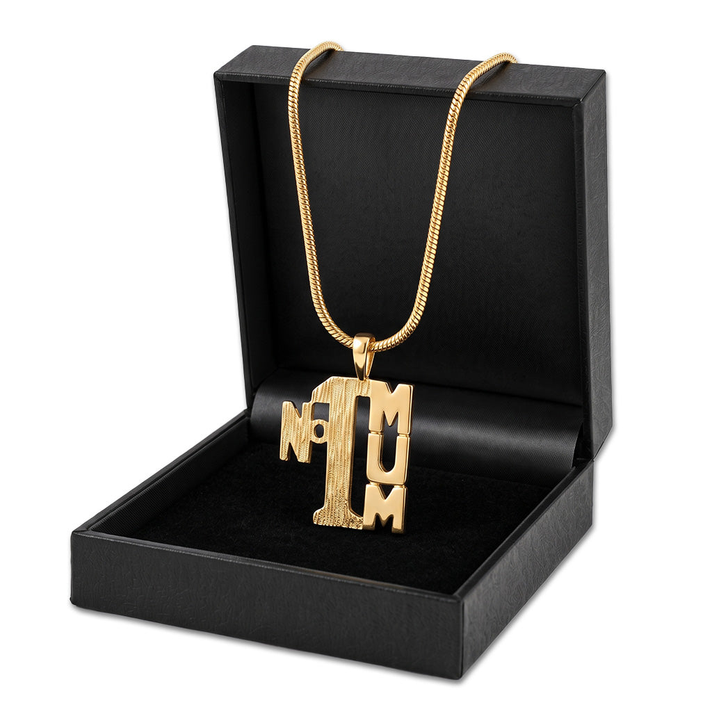 Gold No1 MUM Pendant Necklace 22inches