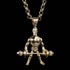 Premium Gold Weightlifter Pendant with Gold Filled Belcher Chain