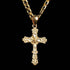 Filigree Cross Pendant with Gold Chain