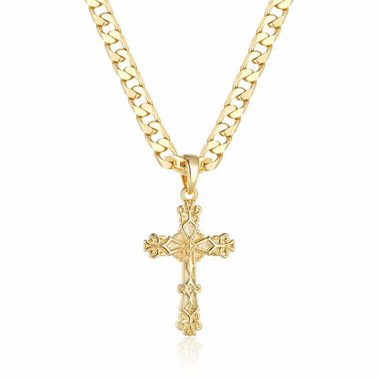 Gold Bonded Chain with Cross Pendant