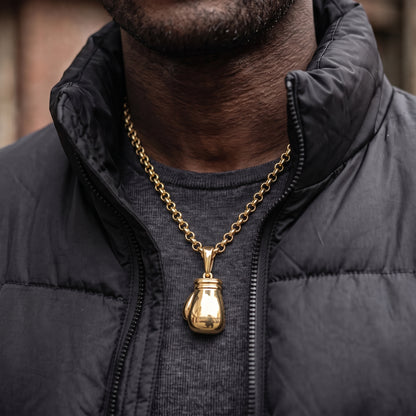 Gold Horseshoe Pendant Necklace 24inches