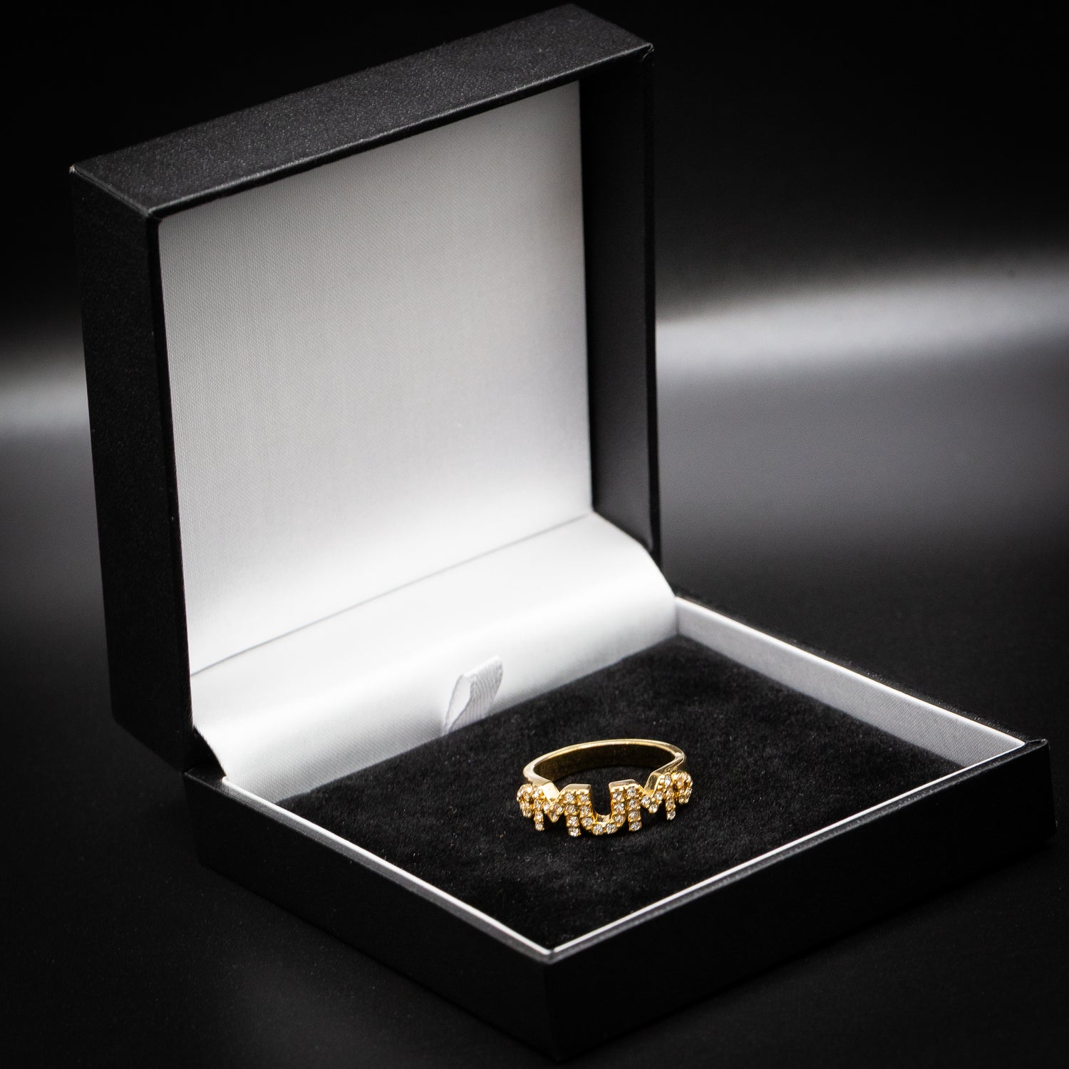 New Gold Filled Mum Heart Ring with Stones Sizes (O, Q, T) Adjustable