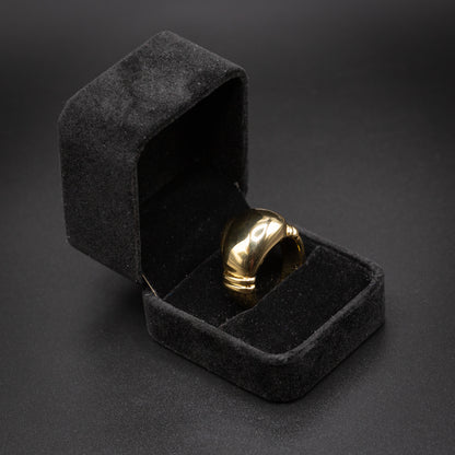 Large Gold Heavy Boxing Glove Signet Ring Multiple Sizes
