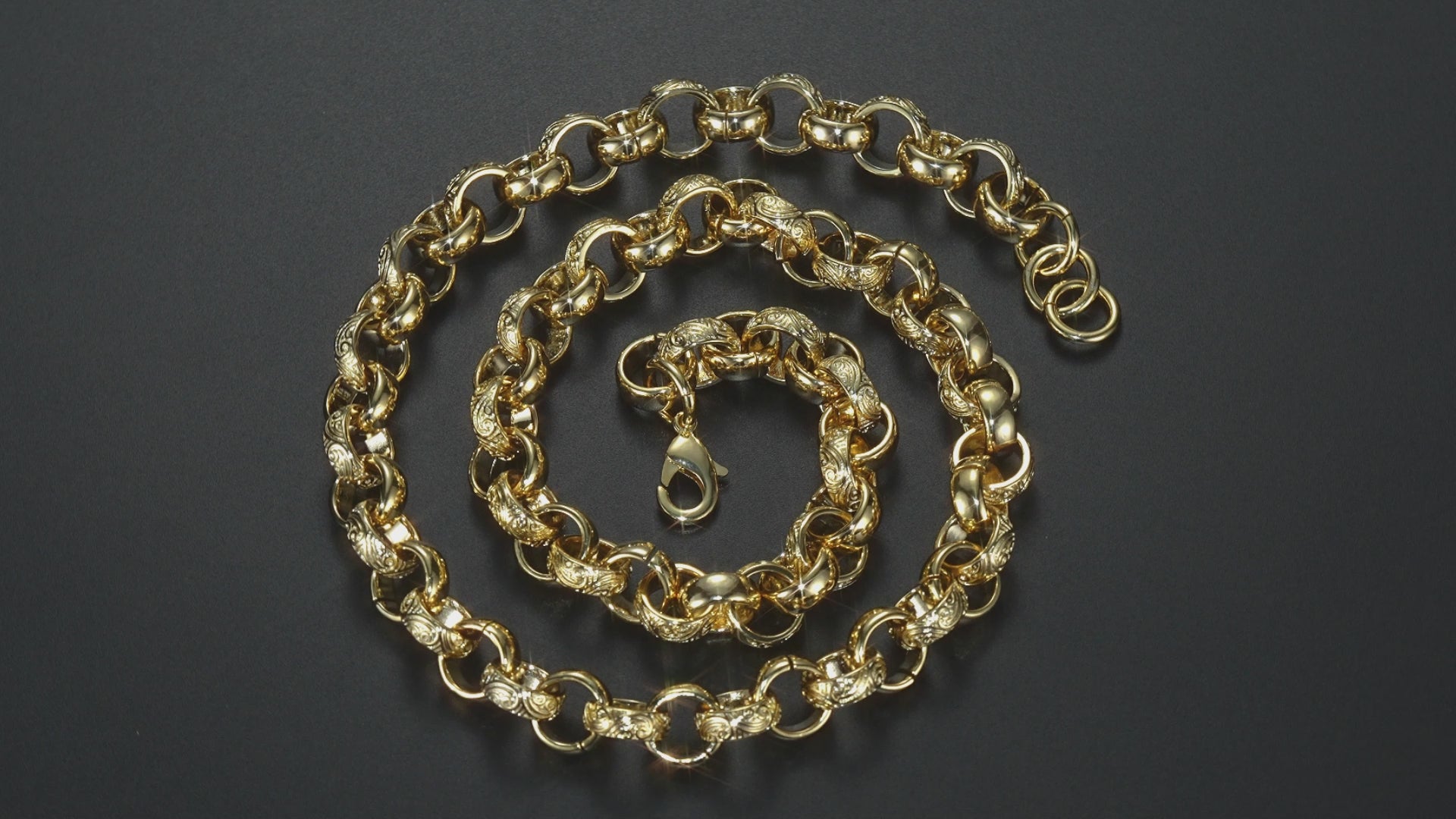 Detailed View of 15mm Gold Filled Belcher Chain, 24 Inch Necklace