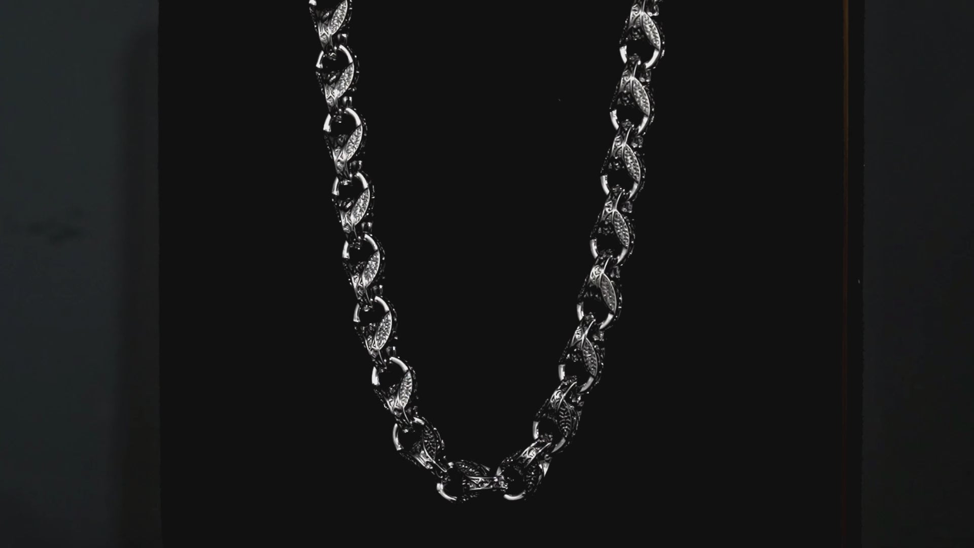 Silver Tulip Chain, 12mm Width, 27 Inch Necklace