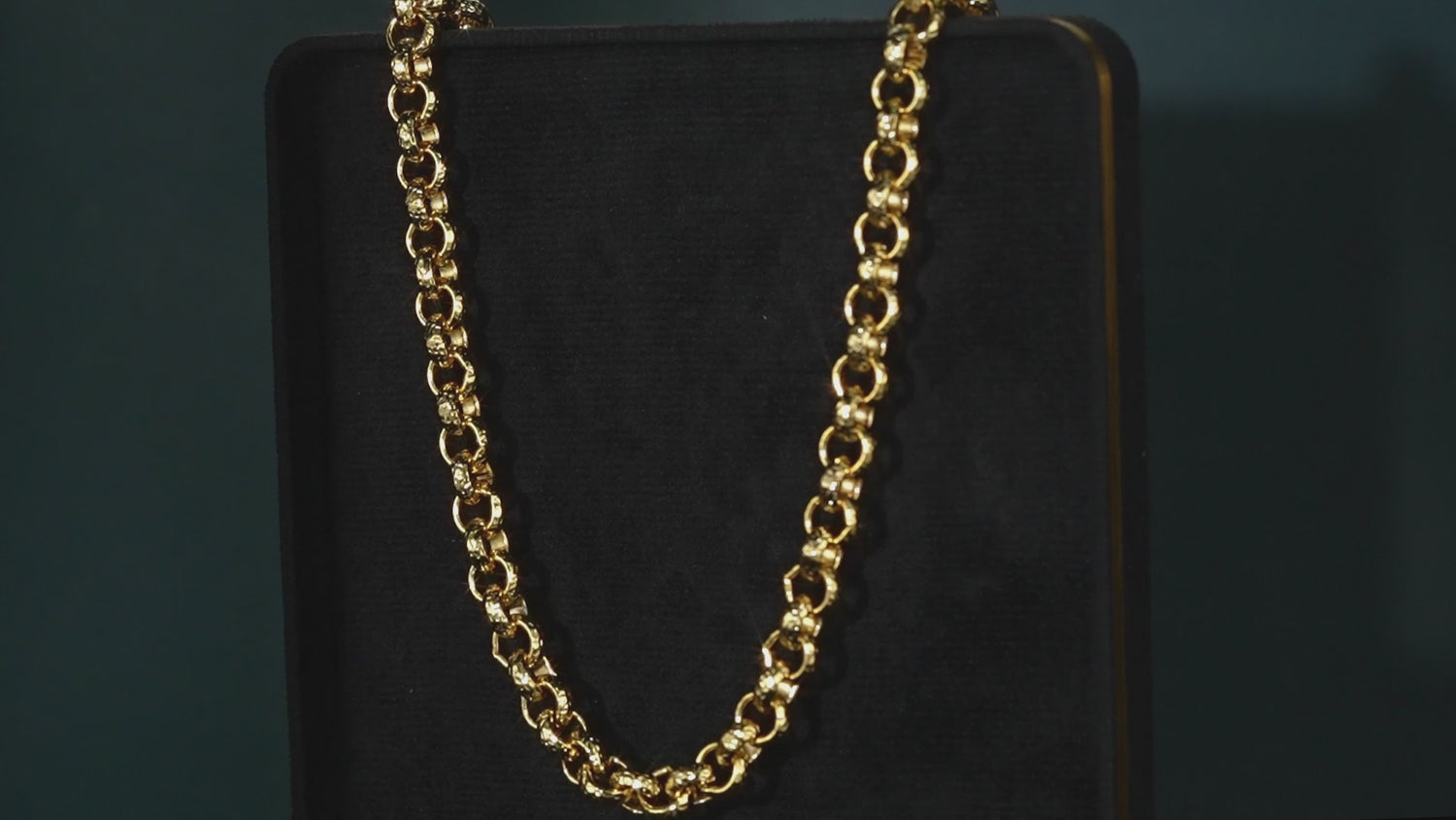 12mm Gold Filled Diamond-Cut Belcher Chain, 20 Inches Long