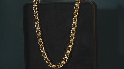 12mm Gold Filled Diamond-Cut Belcher Chain, 20 Inches Long