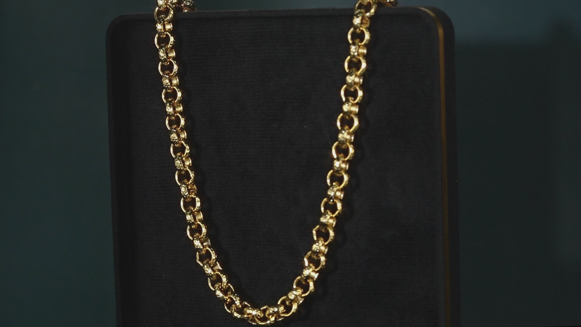 12mm Gold Filled Diamond-Cut Belcher Chain, 20 Inches Long