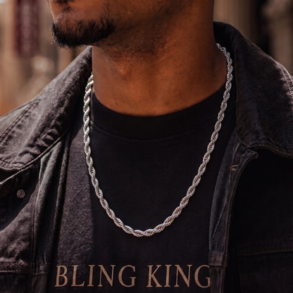 Silver Rope Chain 8mm