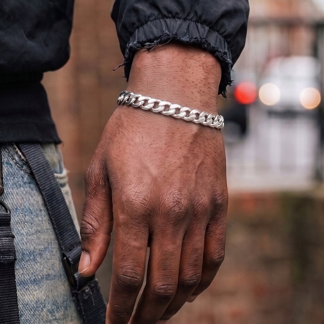 Silver Curb Bracelet 6mm