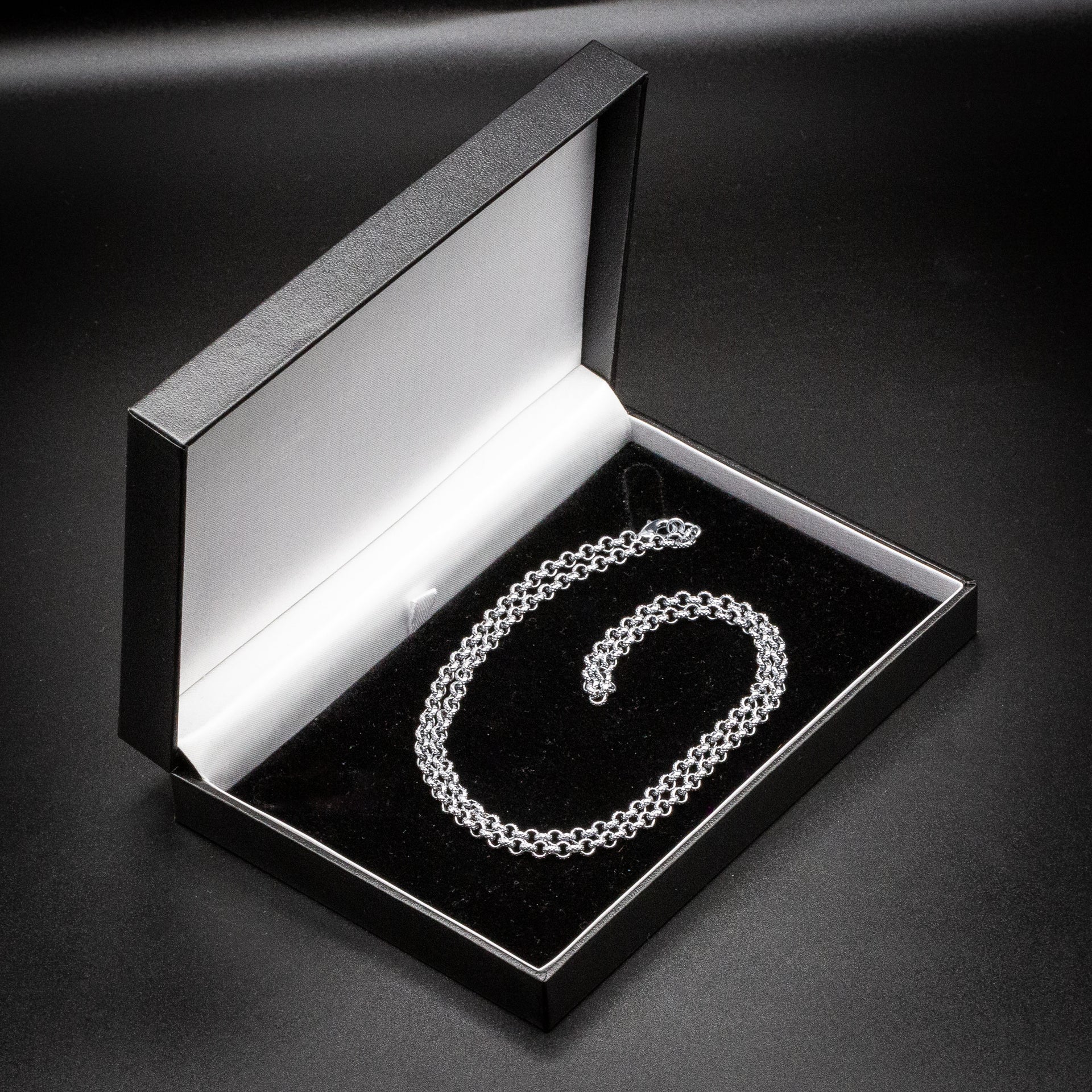 Diamond Cut Patterned Belcher Chain 4mm