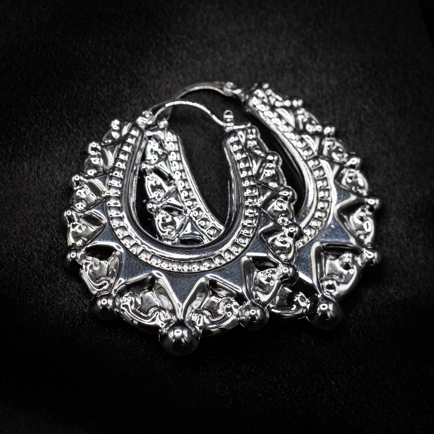 25mm Silver Oval Gypsy Creole Lightweight Earrings