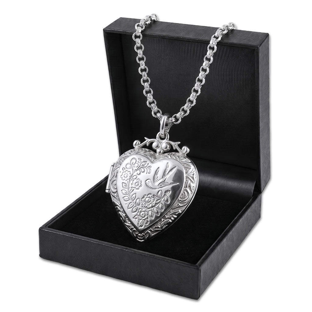 Silver Heart Locket Pendant