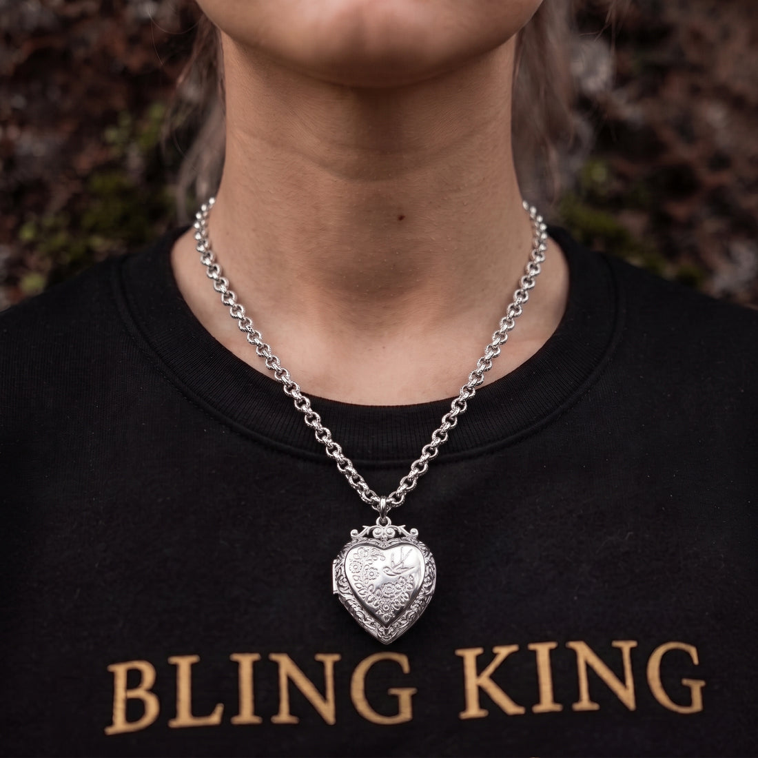 Silver Heart Locket Pendant